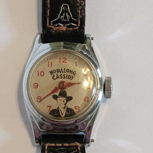 Vintage Hopalong Cassidy wind up watch with original band